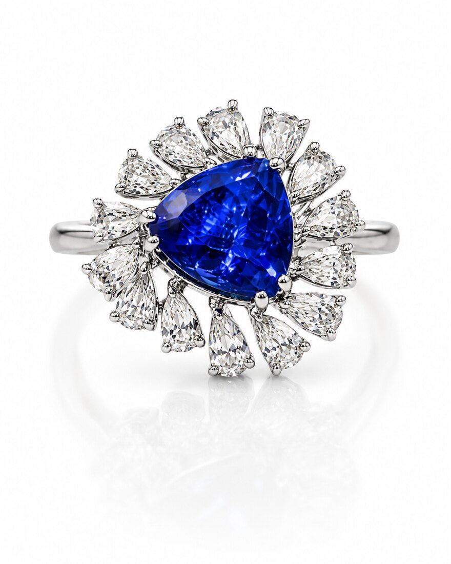 Anello con Tanzanite e Diamanti 3
