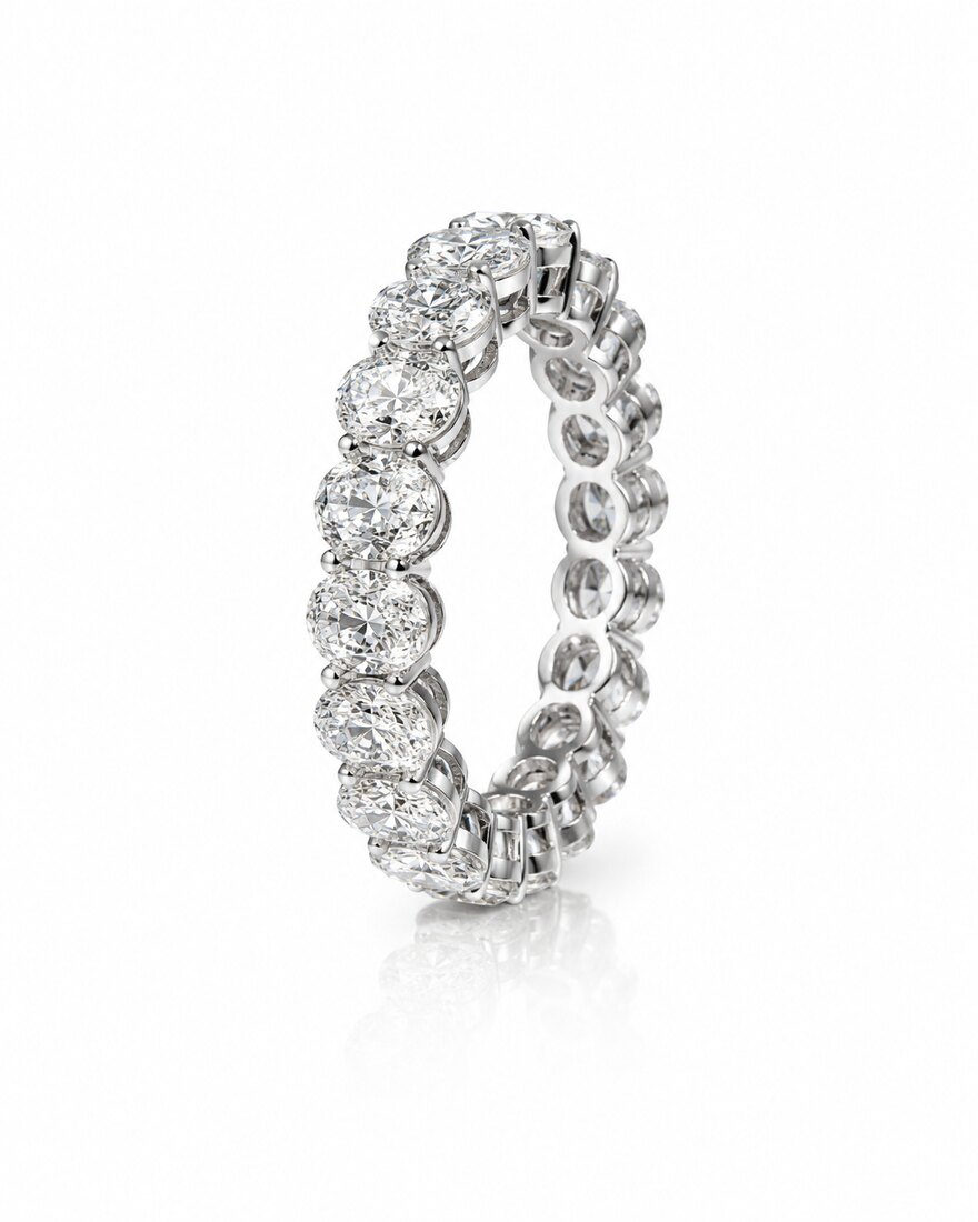 Anello Fascia con Filo di Diamanti