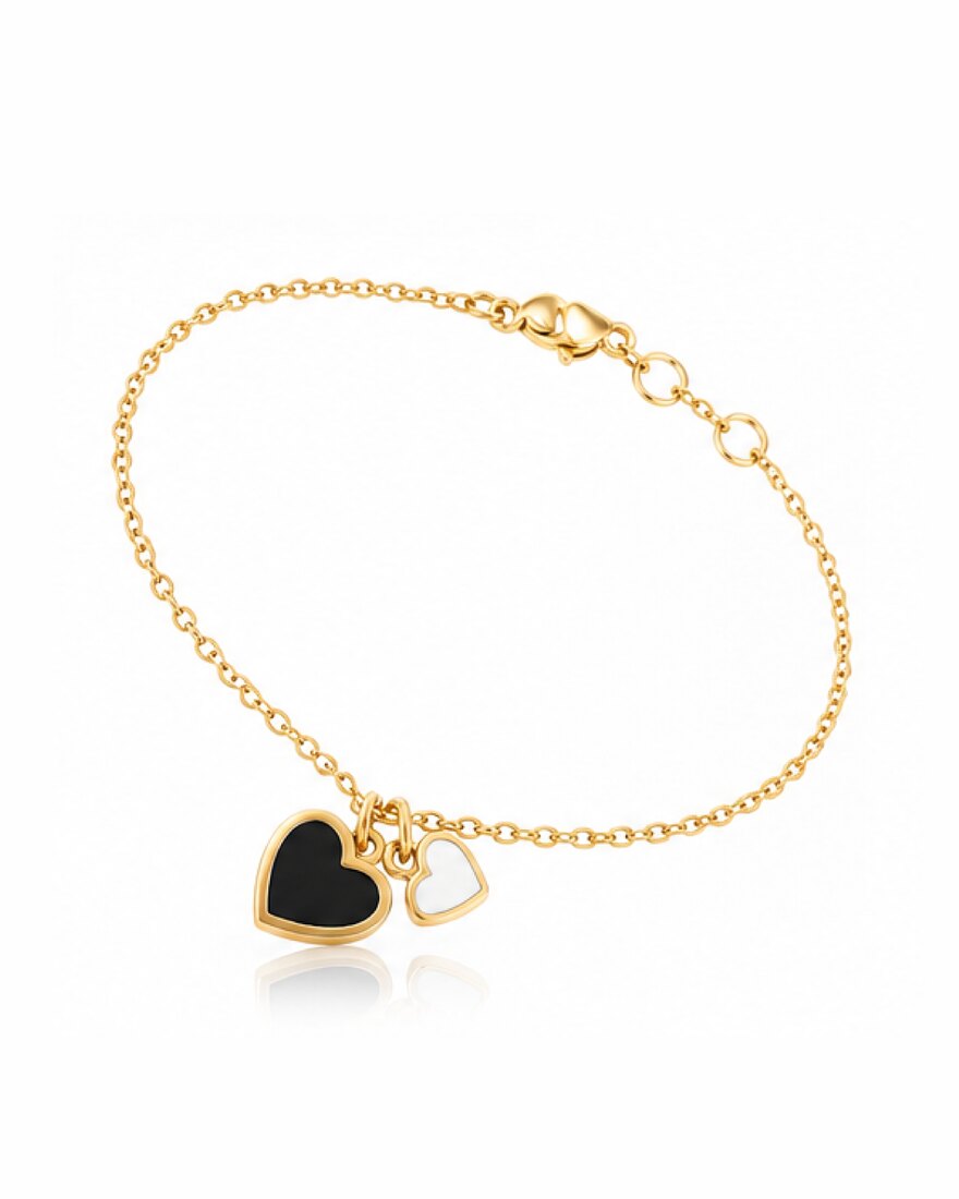 Bracciale con Cuori in Oro Giallo 3